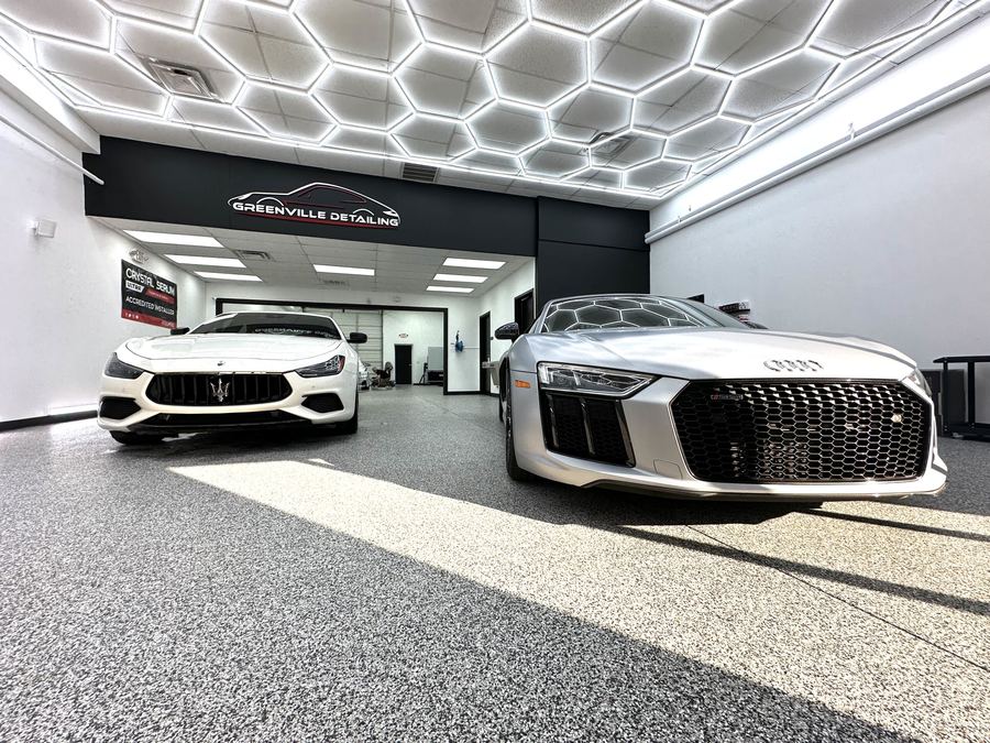 Cars with SunTek window tint at our Woodruff Rd shop